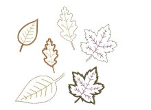 Stickserie - Herbstblätter zART-besaitet